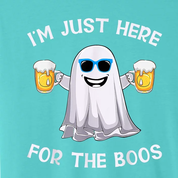 Im Just Here For The Boos Ghost Funny Halloween Beer Lover ChromaSoft Performance T-Shirt