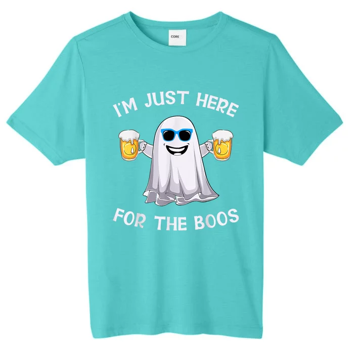 Im Just Here For The Boos Ghost Funny Halloween Beer Lover ChromaSoft Performance T-Shirt