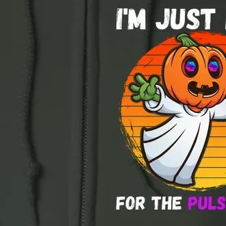 Im Just Here For The PulseChain Funny Halloween HEX Funny Halloween Pulsechain Full Zip Hoodie