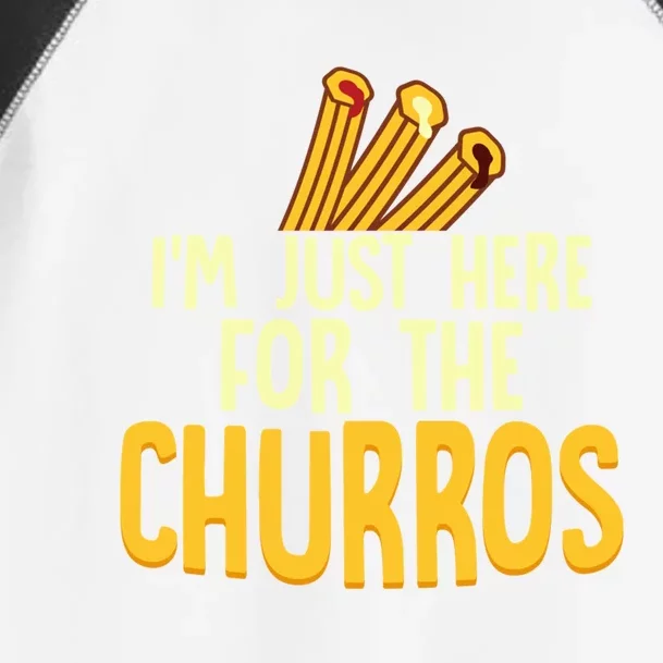 Im Just Here For The Churros Latin Pastry Food Dessert Cute Gift Toddler Fine Jersey T-Shirt