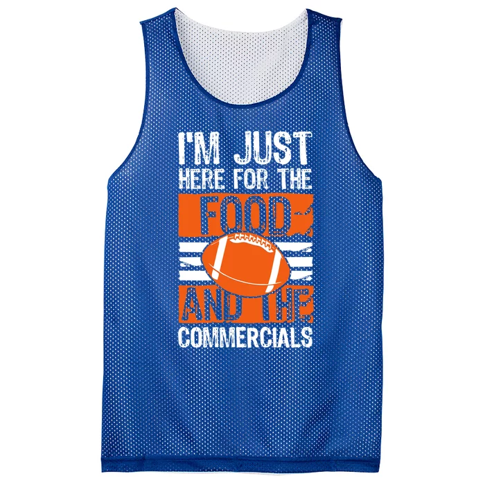 I'm Just Here For The Food Football Fan Game Day Gift Funny Gift Mesh Reversible Basketball Jersey Tank