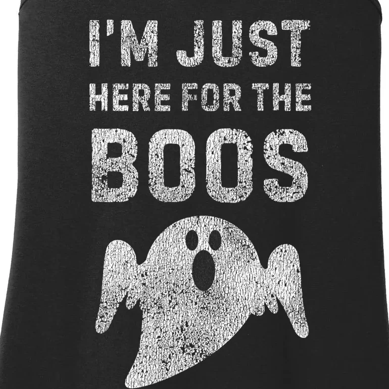 IM Just Here For The Boos  Hilarious Halloween Ladies Essential Tank