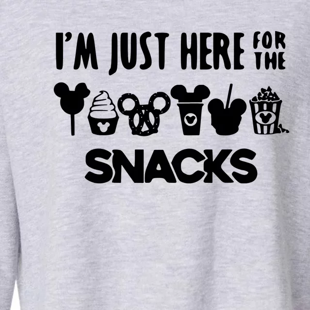 Im Just Here For The Snacks Cropped Pullover Crew