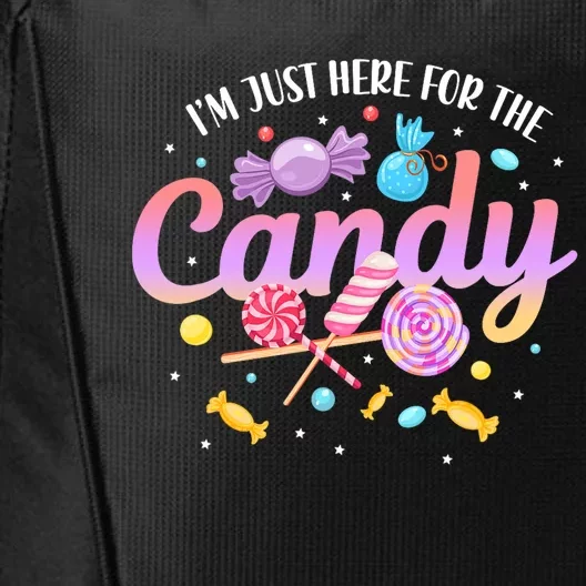 IM Just Here For The Candy Funny Halloween Food Humor City Backpack