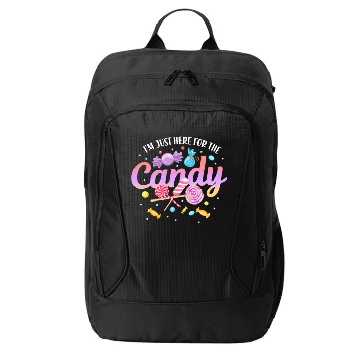 IM Just Here For The Candy Funny Halloween Food Humor City Backpack