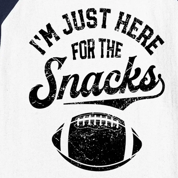 Im Just Here For The Snacks Funny Fantasy Football Baseball Sleeve Shirt