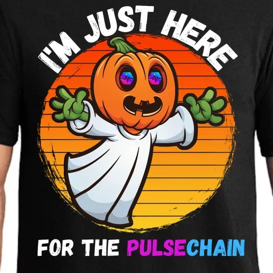 Im Just Here For The PulseChain Funny Halloween Pulsechain Funny Halloween HEX Pajama Set