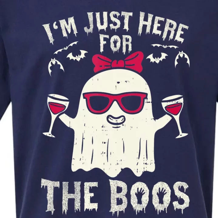 I'm Just Here For The Boos Halloween Costume Sueded Cloud Jersey T-Shirt