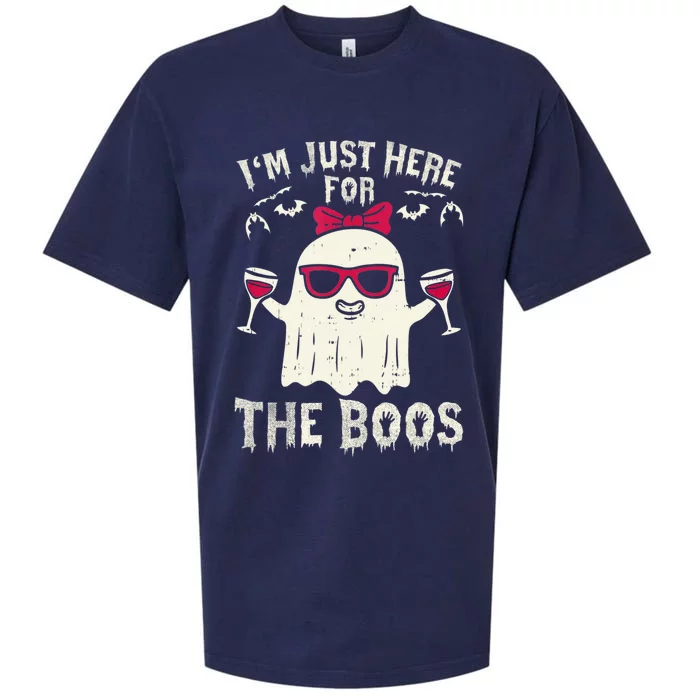 I'm Just Here For The Boos Halloween Costume Sueded Cloud Jersey T-Shirt