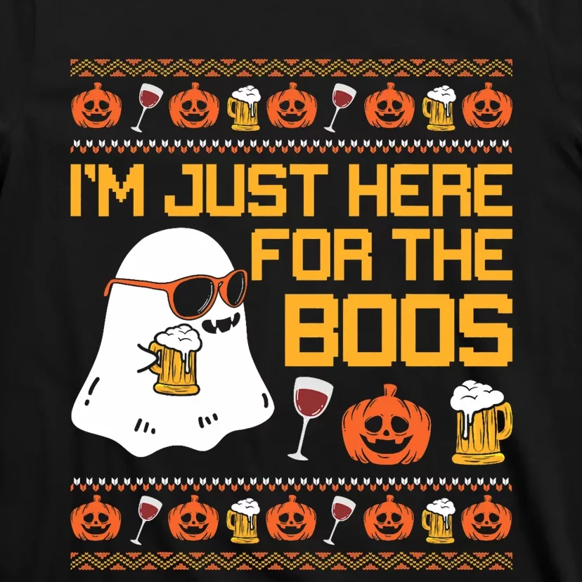 IM Just Here For The Boos Ghost Funny Halloween T-Shirt