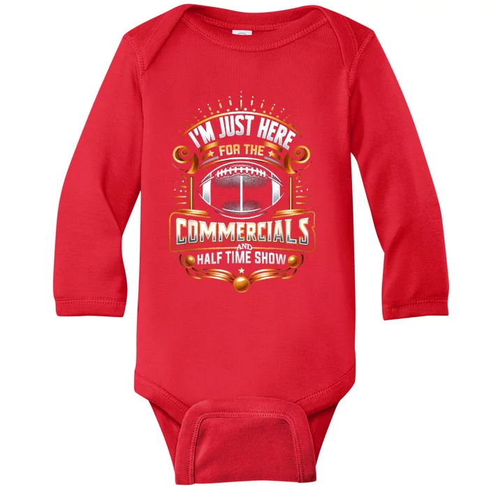 Im Just Here For The Commercials Baby Long Sleeve Bodysuit