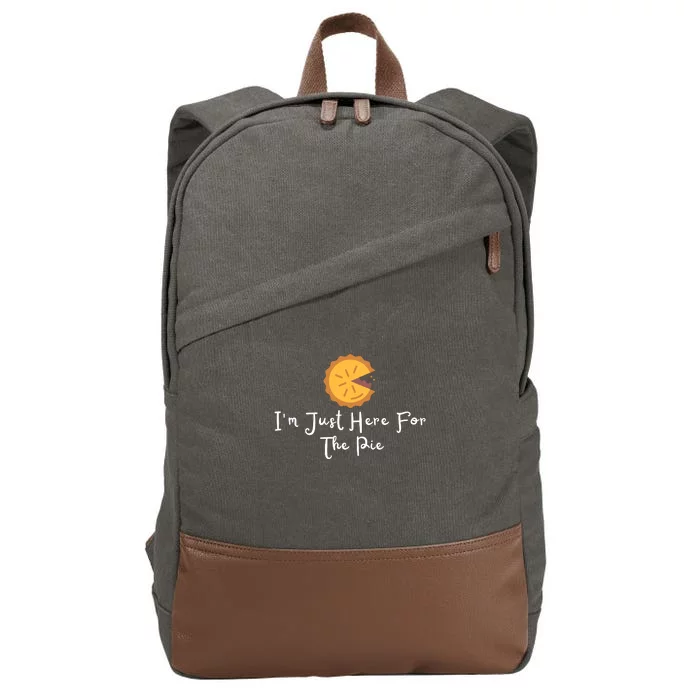 Im Just Here For The Pie Cotton Canvas Backpack