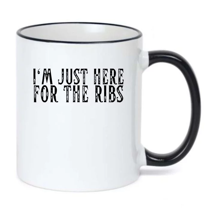 Im Just Here For The Ribs BBQ Grill Smoker Barbecue Chef Black Color Changing Mug