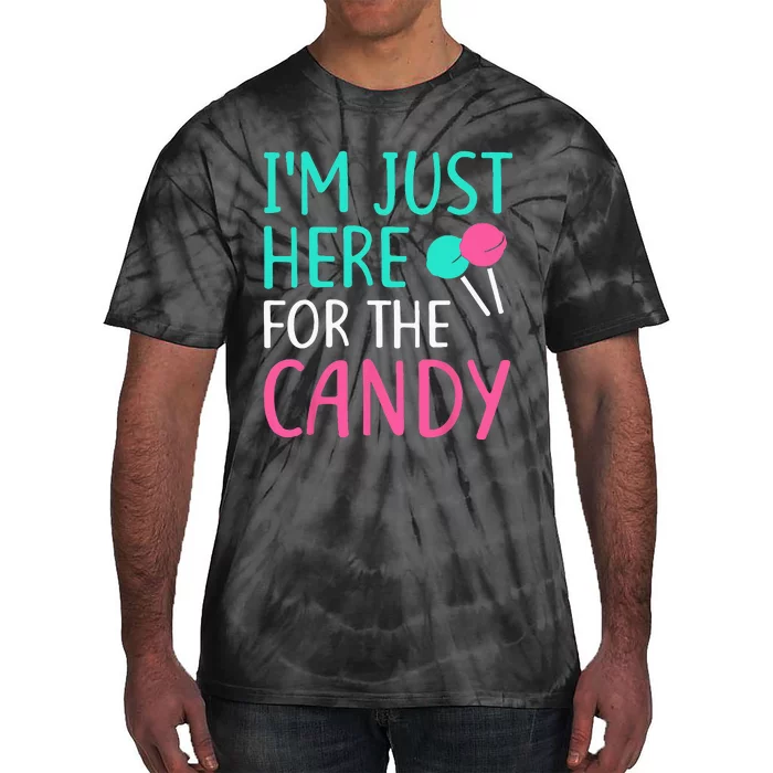 Im Just Here For The Candy Halloween Tie-Dye T-Shirt