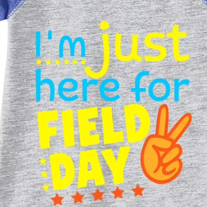 IM Just Here For Field Day 2024 For Teacher Field Day Great Gift Infant Baby Jersey Bodysuit