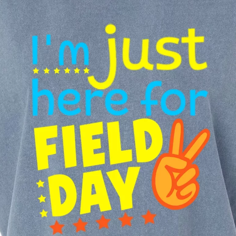 IM Just Here For Field Day 2024 For Teacher Field Day Great Gift Garment-Dyed Women's Muscle Tee