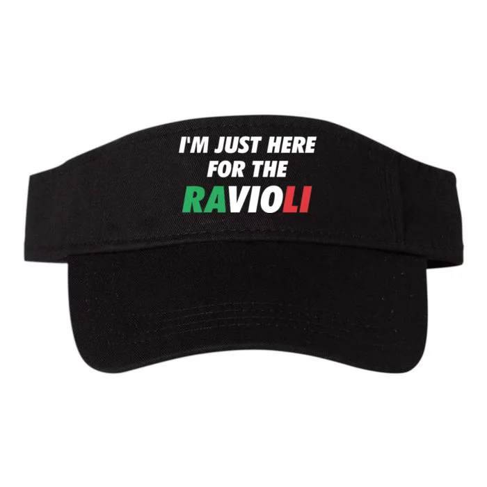 Im Just Here For The Ravioli Italian Food Valucap Bio-Washed Visor