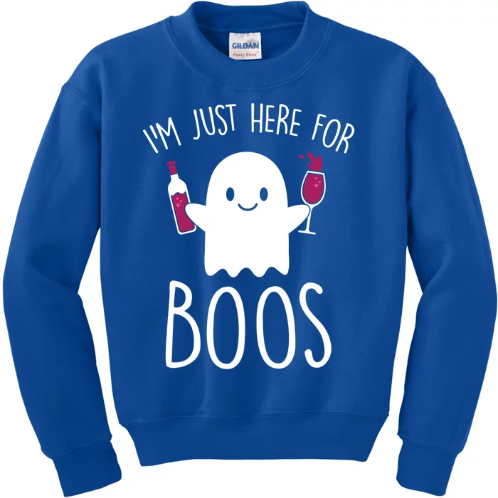 IM Just Here For Boos Funny Halloween Ing Cute Gift Cute Gift Kids Sweatshirt