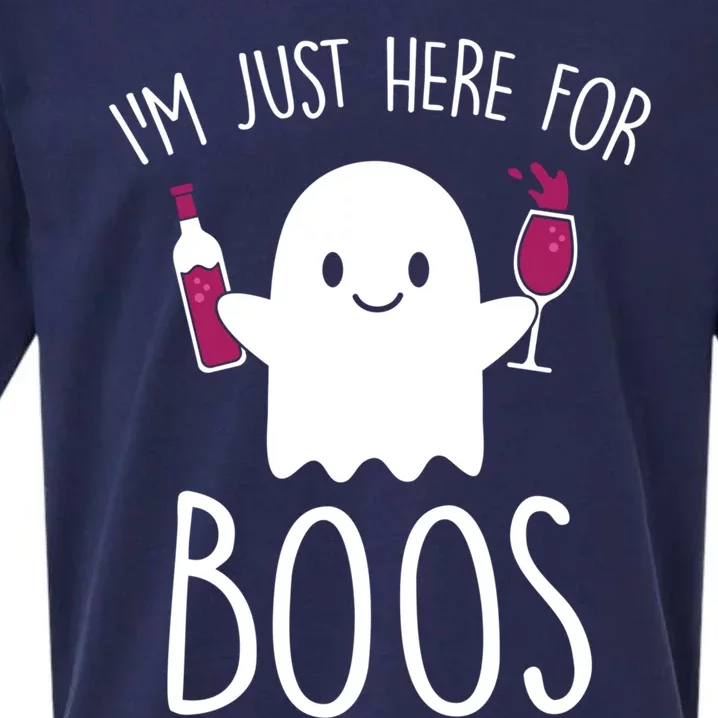 IM Just Here For Boos Funny Halloween Ing Cute Gift Cute Gift Sueded Cloud Jersey T-Shirt