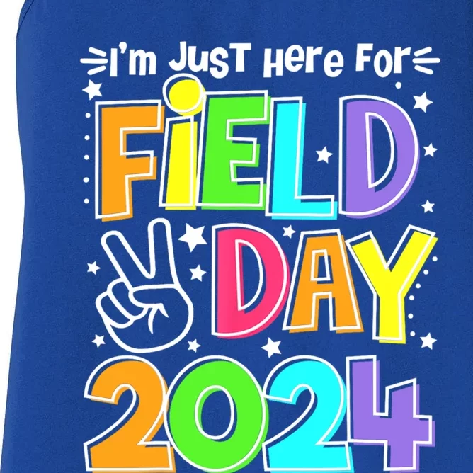 IM Just Here For Field Day 2024 For Teacher Field Day Gift Women's Racerback Tank