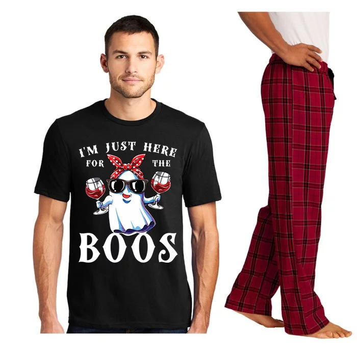 IM Just Here For The Boos Funny Drinking Halloween Costume Pajama Set