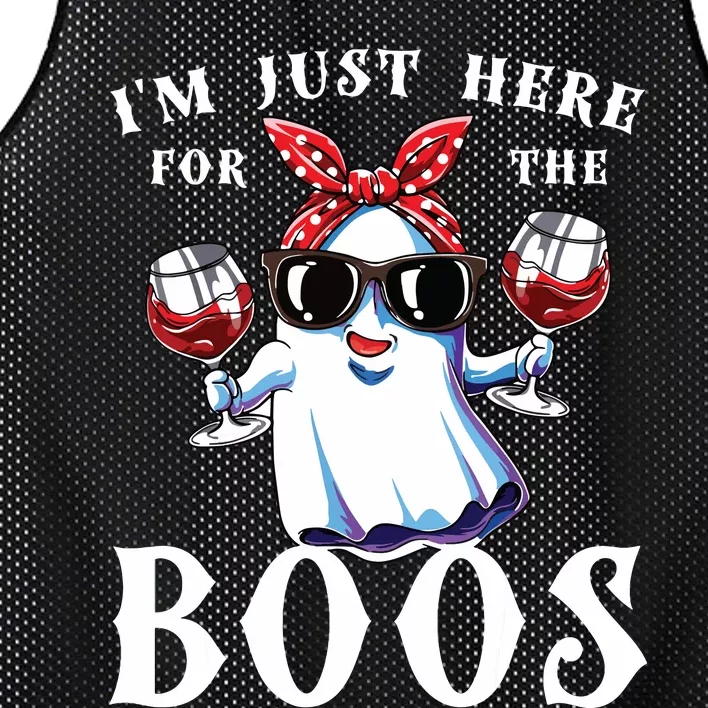 IM Just Here For The Boos Funny Drinking Halloween Costume Mesh Reversible Basketball Jersey Tank