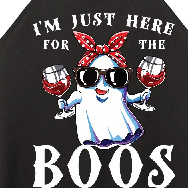 IM Just Here For The Boos Funny Drinking Halloween Costume Women’s Perfect Tri Rocker Tank