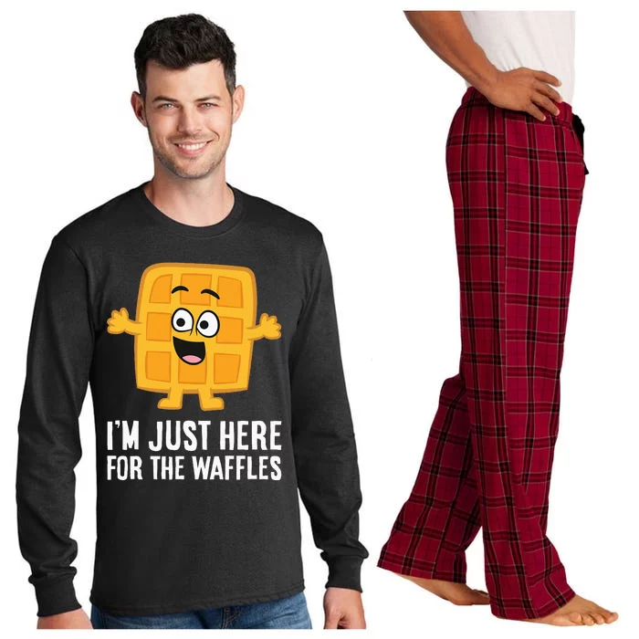 IM Just Here For The Waffles Long Sleeve Pajama Set