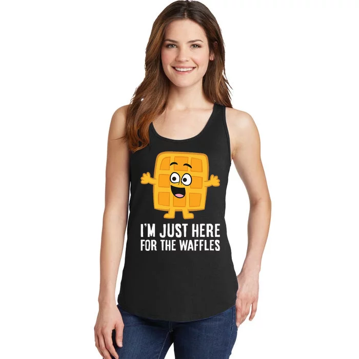 IM Just Here For The Waffles Ladies Essential Tank