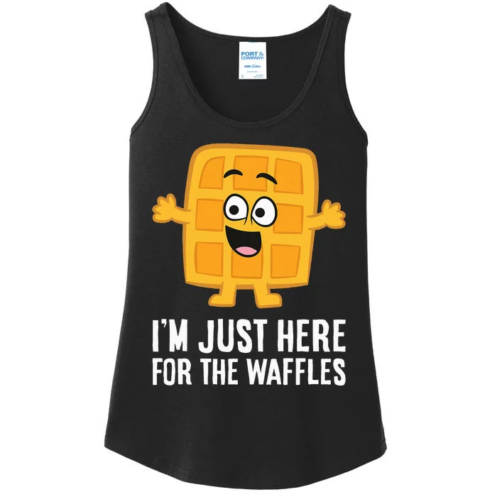 IM Just Here For The Waffles Ladies Essential Tank