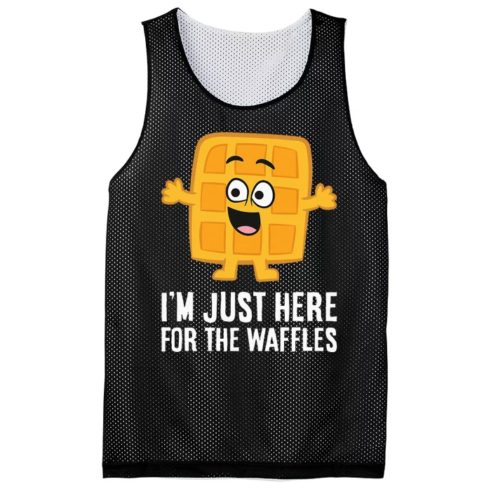 IM Just Here For The Waffles Mesh Reversible Basketball Jersey Tank