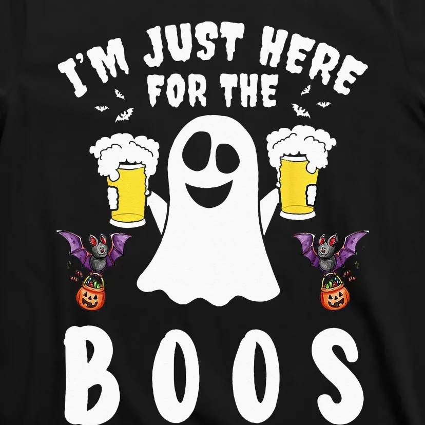 Im Just Here For The Boos Ghost Beer Halloween Costume Men T-Shirt