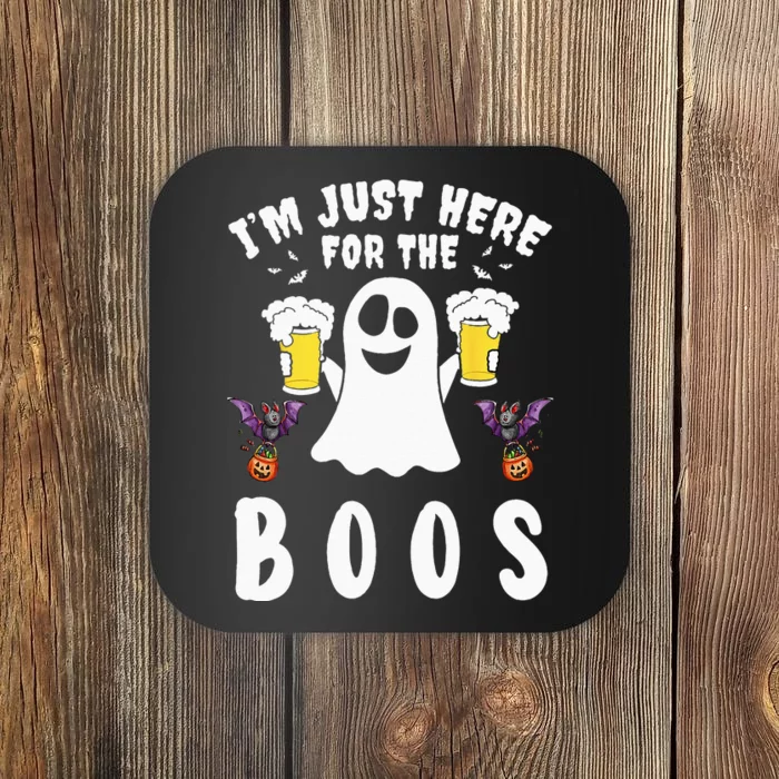 Im Just Here For The Boos Ghost Beer Halloween Costume Men Coaster