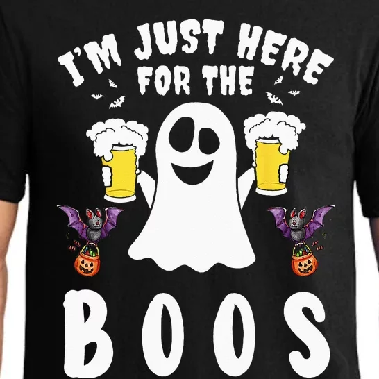 Im Just Here For The Boos Ghost Beer Halloween Costume Men Pajama Set