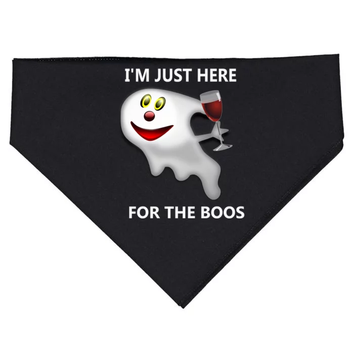 Im Just Here For The Boos Gift USA-Made Doggie Bandana