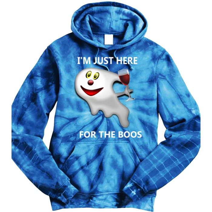 Im Just Here For The Boos Gift Tie Dye Hoodie