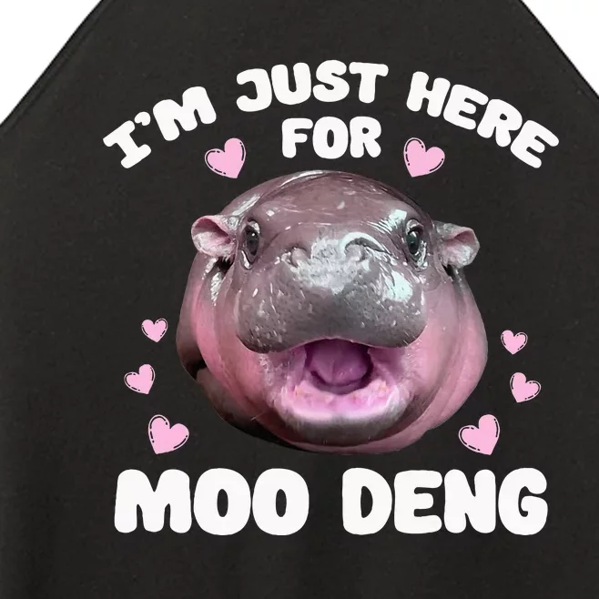 IM Just Here For Moo Deng Cute Baby Hippo Bouncy Souvenir Women’s Perfect Tri Rocker Tank