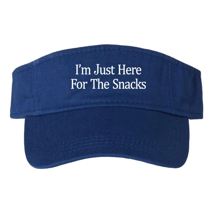 Im Just Here For The Snacks Gift Valucap Bio-Washed Visor