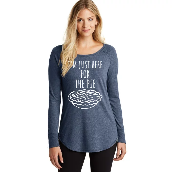 Im Just Here For The Pie Funny Thanksgiving Pie Joke Cool Gift Women's Perfect Tri Tunic Long Sleeve Shirt