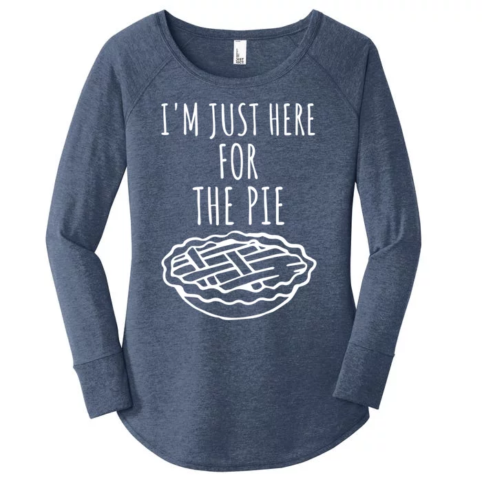 Im Just Here For The Pie Funny Thanksgiving Pie Joke Cool Gift Women's Perfect Tri Tunic Long Sleeve Shirt