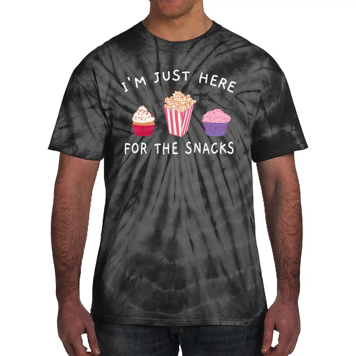 Im Just Here For The Snacks Food Cook Funny Family Vacation Tie-Dye T-Shirt