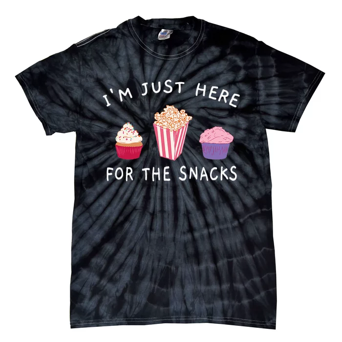 Im Just Here For The Snacks Food Cook Funny Family Vacation Tie-Dye T-Shirt