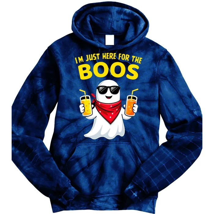 Im Just Here For The Boos Funny Halloween Tie Dye Hoodie