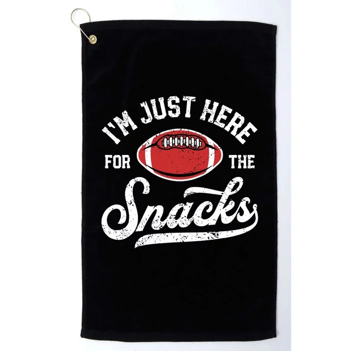 I'm Just Here For The Snacks Funny Fantasy Football League Platinum Collection Golf Towel