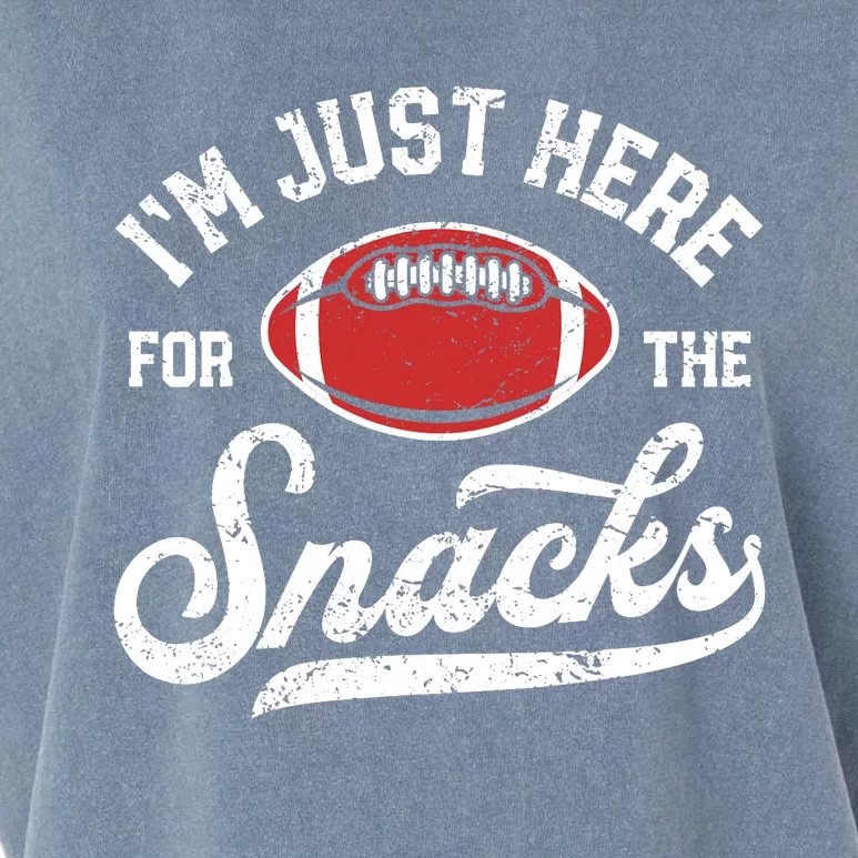 I'm Just Here For The Snacks Funny Fantasy Football League Garment-Dyed Women's Muscle Tee