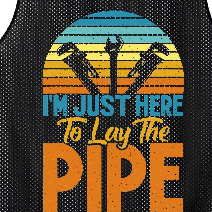 Im just here to lay the Pipe funny Plumber Mesh Reversible Basketball Jersey Tank