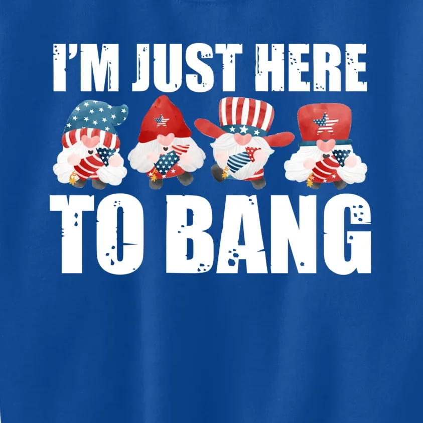 Im Just Here To Bang Fireworks Director Usa Meaningful Gift Kids Sweatshirt