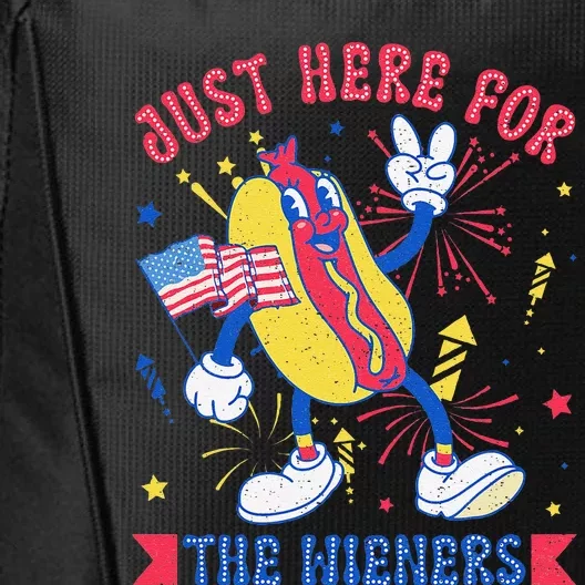 IM Just Here For The Wieners Funny Hot Dog 4th Of July City Backpack