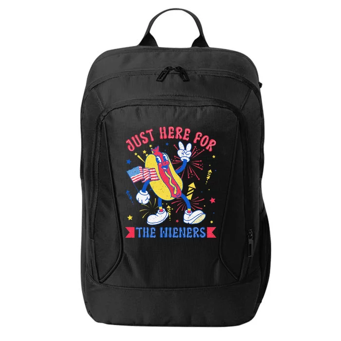 IM Just Here For The Wieners Funny Hot Dog 4th Of July City Backpack