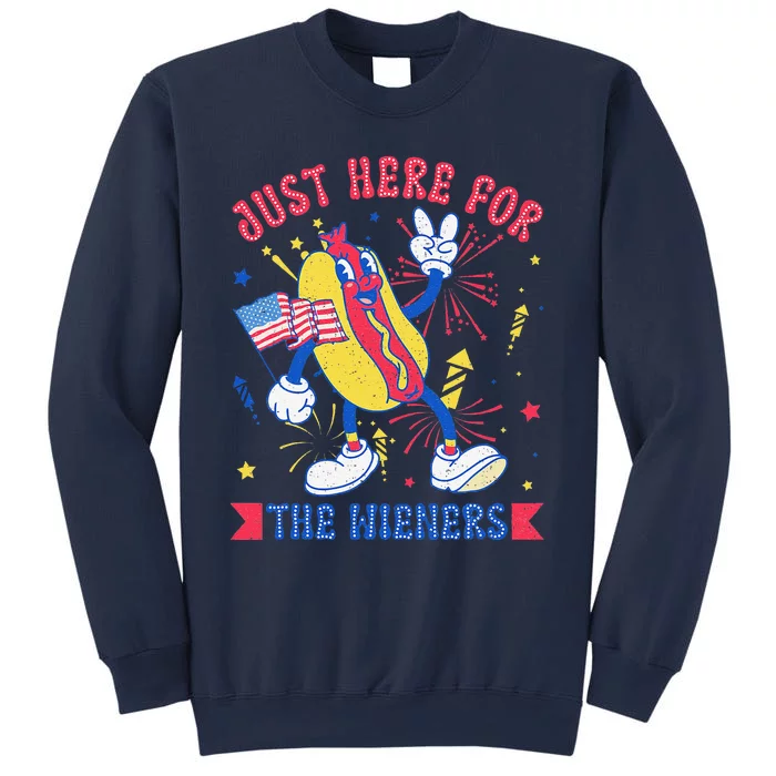 IM Just Here For The Wieners Funny Hot Dog 4th Of July Sweatshirt